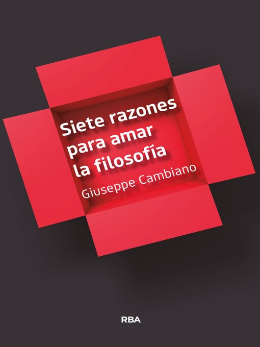 Title details for Siete razones para amar la filosofía by Giuseppe Cambiano - Wait list